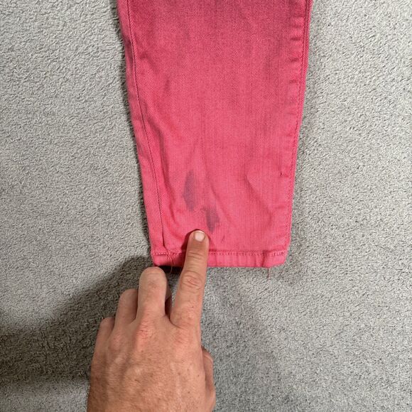 NWT AO L.A High Rise Ankle Skinny Jeans Alice + Olivia Wine/Bubblegum Size 26 - Picture 9 of 15